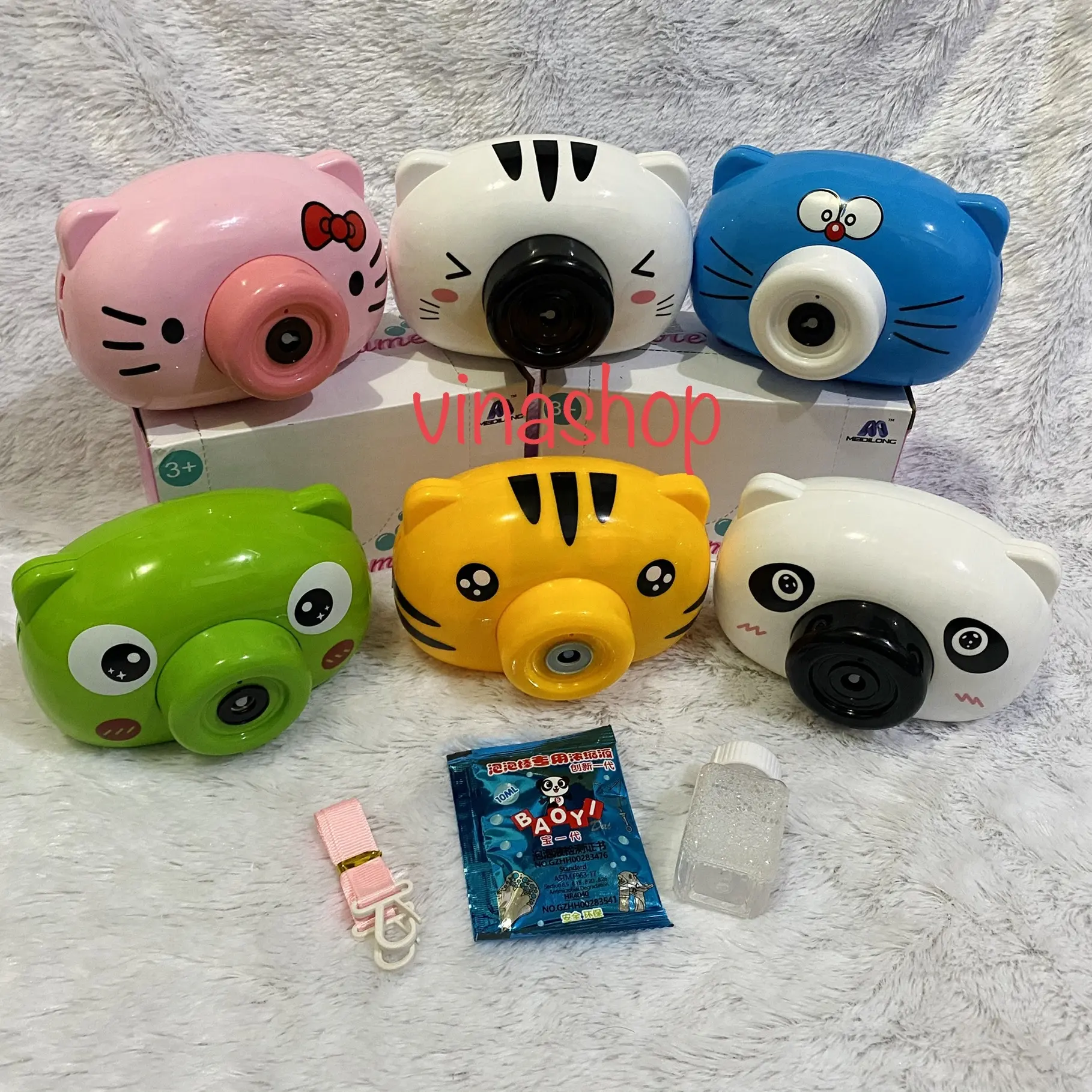 FREE BATERAI Mainan Anak Bubble Camera Kamera Gelembung Sabun