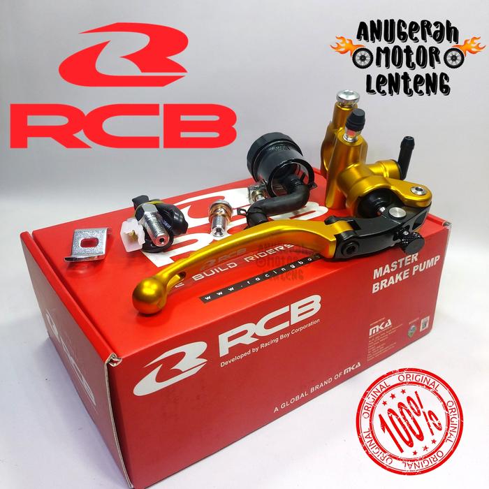 Gambar Master Rem Kanan / Master Brake Pump RCB S1 Radial 14MM Gold dari Anugerah Motor Lenteng Kota Administrasi Jakarta Selatan Tokopedia