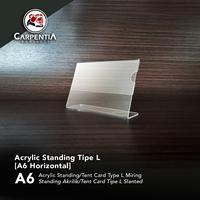 Gambar Carpentia | Acrylic Standing Tipe L - A6 Horizontal 14,8x10,5 cm - Tent Card Display Akrilik dari Carpentia Indonesia Kota Tangerang Selatan 4 Tokopedia