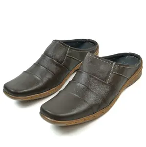 Sepatu Slop Pria Bustong Slip On Sepatu Sandal Kulit Asli BR04