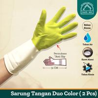 Gambar Safe Me Sarung Tangan Latex / House Hold Gloves Duo Color Green dari Safe Me Kota Administrasi Jakarta Utara 1 Tokopedia