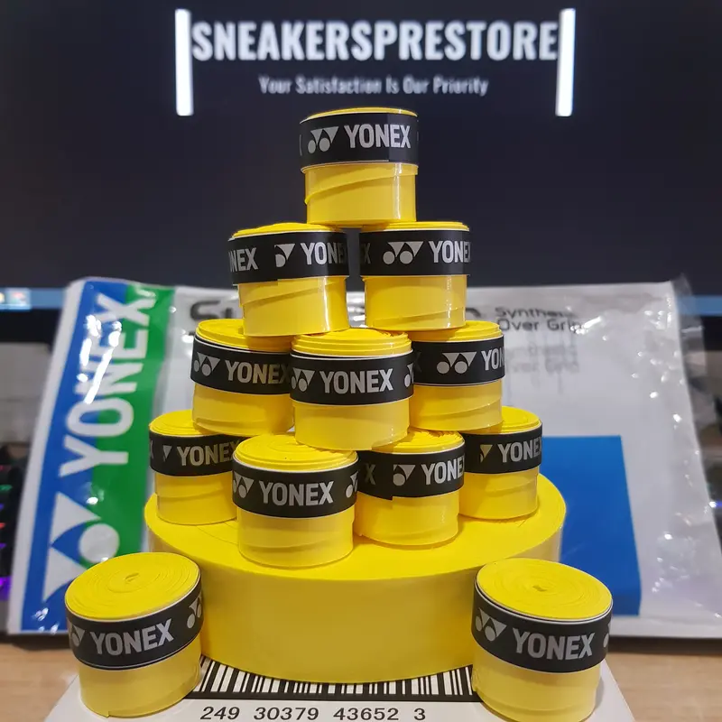 Grip Karet Raket Badminton Yonex AC 102 EX / AC102EX - SUPER GRAP TAPE - 100% Original YONEX - YELLOW 4