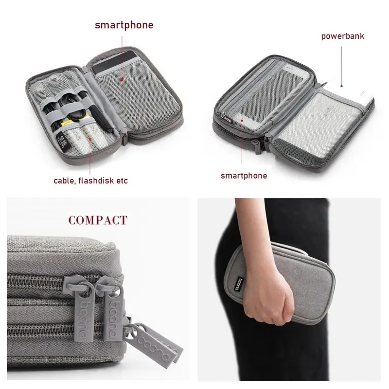 Tas hp , gadget , power Bank dua kantong / DOUBLE POUCH digital BAONA 2