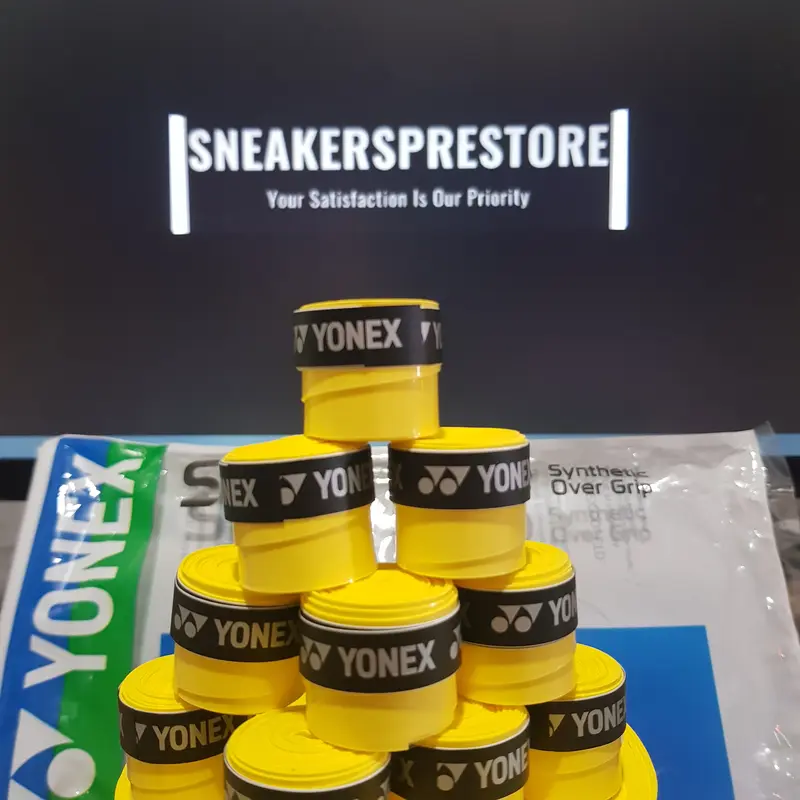 Grip Karet Raket Badminton Yonex AC 102 EX / AC102EX - SUPER GRAP TAPE - 100% Original YONEX - YELLOW 5