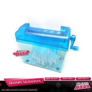 Penghancur Kertas Manual CD Card Paper Shredder - Blue