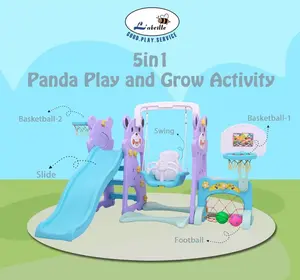 LABEILLE PANDA Mainan Perosotan Anak COMPLETE SET SLIDE 4 IN 1 WITH SWING LITTLE PUMPKINS