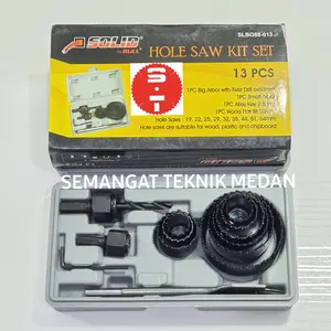 MATA BOR LUBANG KAYU HOLESAW HOLE SAW SET KIT 13 PCS HIDROPONIK SOLID