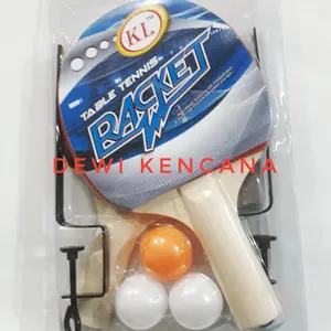 KL Bed Pingpong Set + 2 Raket, 3 Bola, Tiang dan Net Tenis Meja