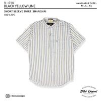 Gambar Kemeja Pria Shanghai Short Sleeve Black Yellow Line - Black Yellow, M dari DETAK ORIGINAL Kota Tangerang 1 Tokopedia