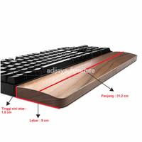 Gambar tatakan tangan keyboard wrist rest kayu jati solid dari Adi Jaya Furniture Jepara Kab. Jepara 1 Tokopedia