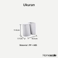 Gambar Tempat Sikat Gigi Dengan Gelas - Putih dari Homescaleid Kota Tangerang Selatan 4 Tokopedia