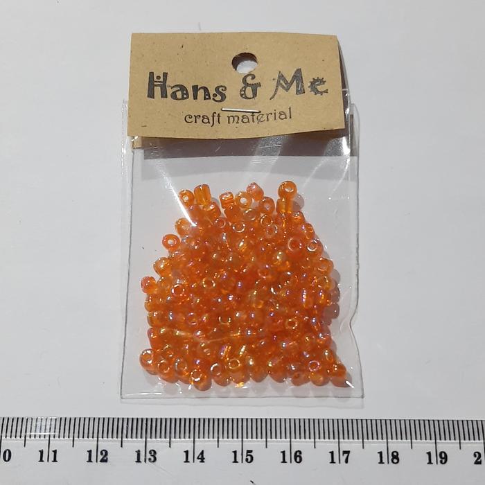Gambar Mote Manik Payet Pasir 4mm Oren Terang dari Hans and Me Kota Administrasi Jakarta Barat Tokopedia