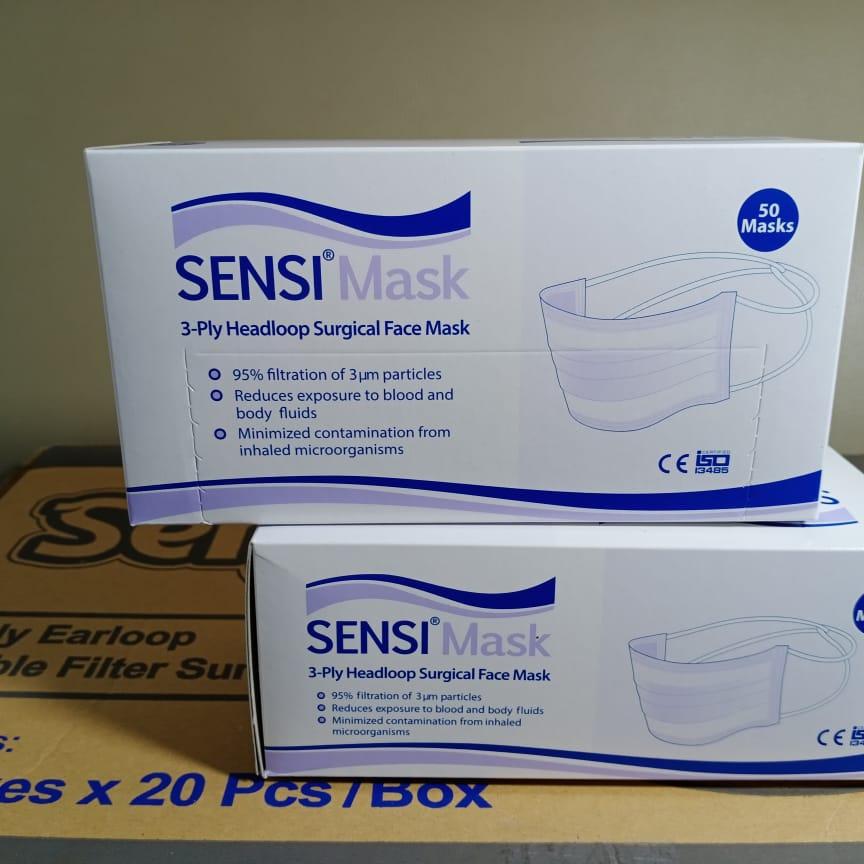 Masker Sensi headloop/hijab isi 50 - Putih