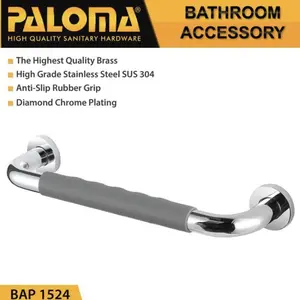 Pegangan Bathtub Paloma BAP 1524 Bath Grab Bar With Rubber 50CM