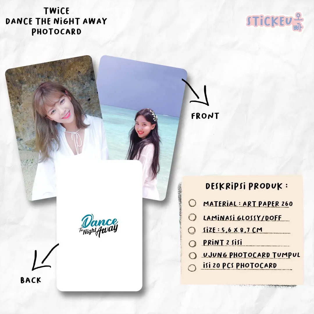 [TWICE] PHOTOCARD TWICE DANCE THE NIGHT AWAY