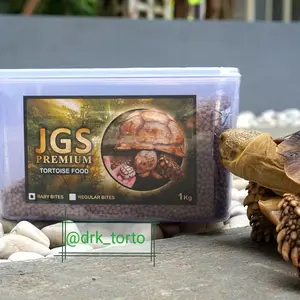 JGS Premium tortoise food 1 kg / makanan kura darat / pelet kura / Pakan Kura Kura JGS 1kg - Pelet Tortoise High Fiber Sulcata Pardalis