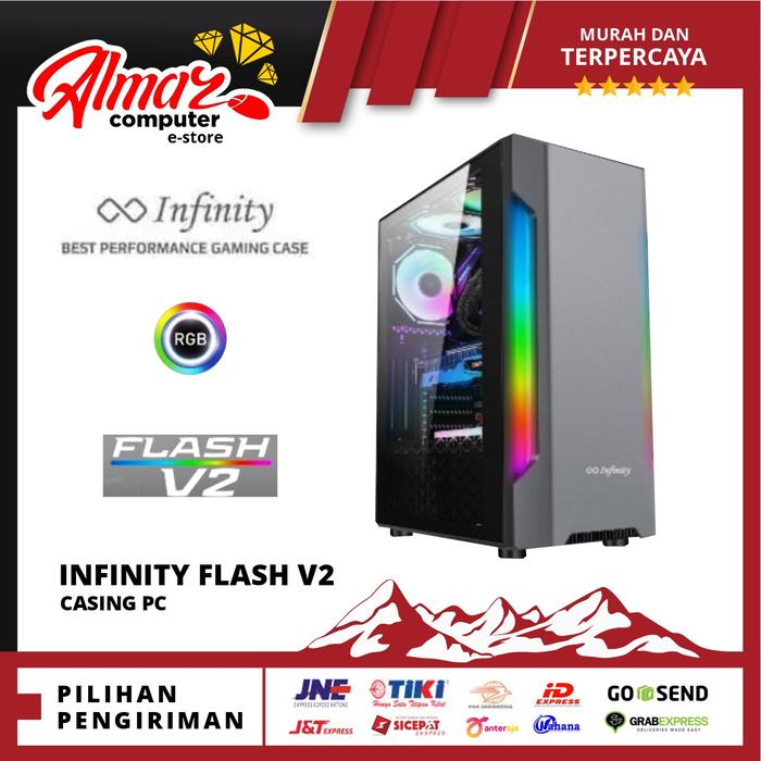 Infinity Flash V2 Jual Casing INFINITY FLASH V2 RGB Tempered Glass - ATX Gaming Case ...