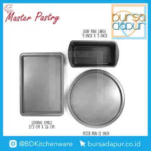 VALUE SET 3 PCS Cookie Pan Small / Loaf Pan Large / Pizza Pan 12 in