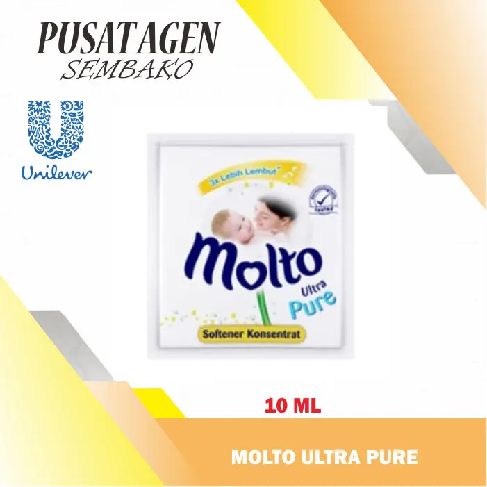 MOLTO ULTRA PURE SACHET 10 ML PEWANGI PELEMBUT BAJU BAYI 10ML RENCENG