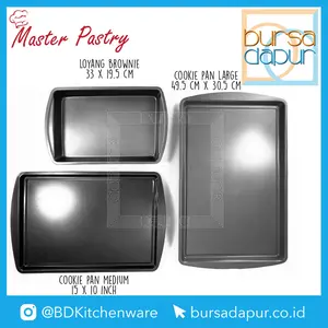 VALUE SET 3 PCS Brownie Pan / Cookie Pan Medium / Cookie Pan Large