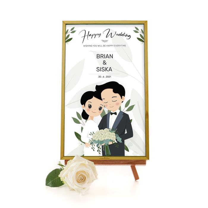 Gambar Kado Pernikahan Hiasan Dinding Sweet Leaf custom nama dari malikawallart Kota Surakarta Tokopedia