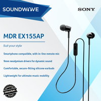 Gambar [EARPHONE] Sony MDR-EX155AP with Mic dari SOUNDWAVE Indonesia Jakarta Selatan 1 Tokopedia