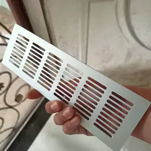 ventilasi alumunium hawa persegi/ lubang udara uk. 8x25cm