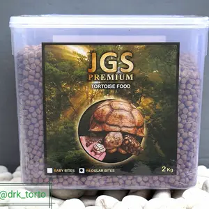 JGS Premium tortoise food 2 kg / pelet kura darat / makanan kura darat / Pakan Kura Kura JGS 2kg - Pelet Tortoise Hemat High Fiber & Protein - DRK TORTO
