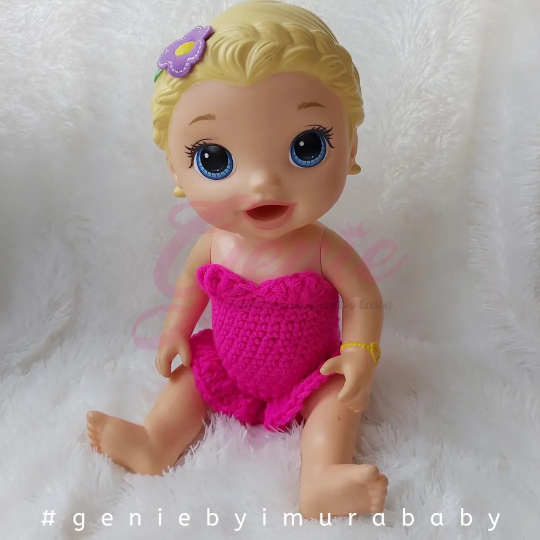 baju boneka rajut baby alive - glam swimsuit