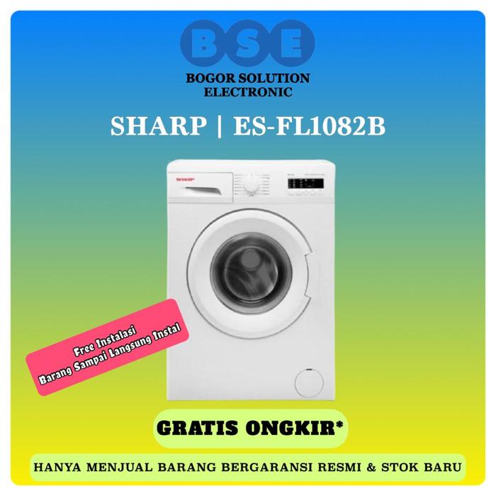 Gambar MESIN CUCI FRONT LOADING 8KG SHARP ESFL1082B | ES-FL1082B 8 KG dari Bogor Solution Electronic Kota Bogor Tokopedia