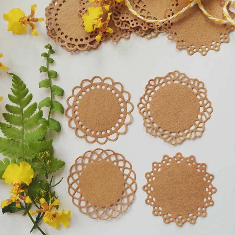 kertas doily mini isi 4 hiasan doilie scrapbook 0