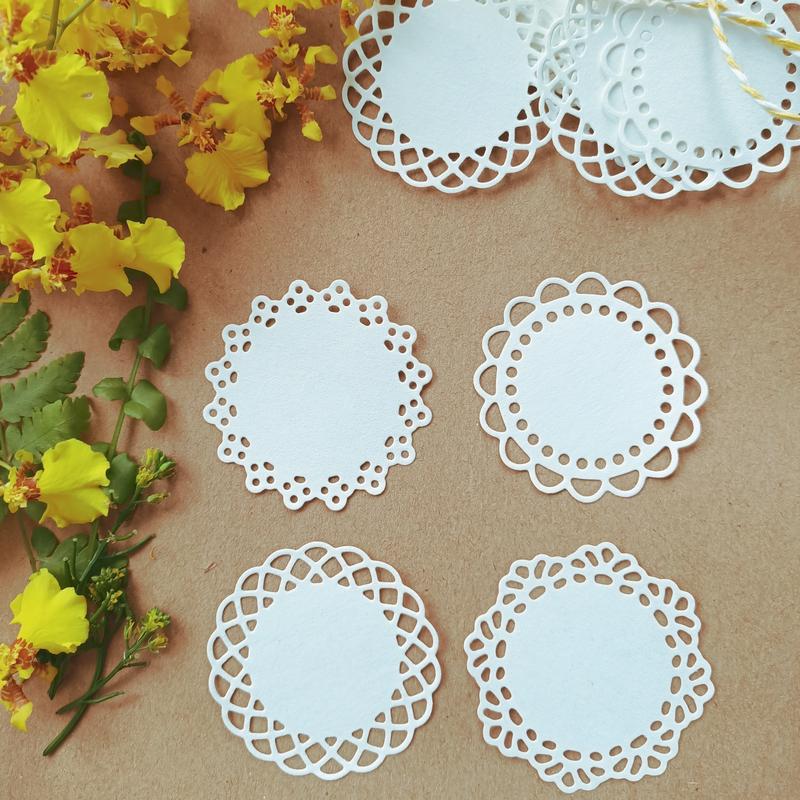 kertas doily mini isi 4 hiasan doilie scrapbook 1