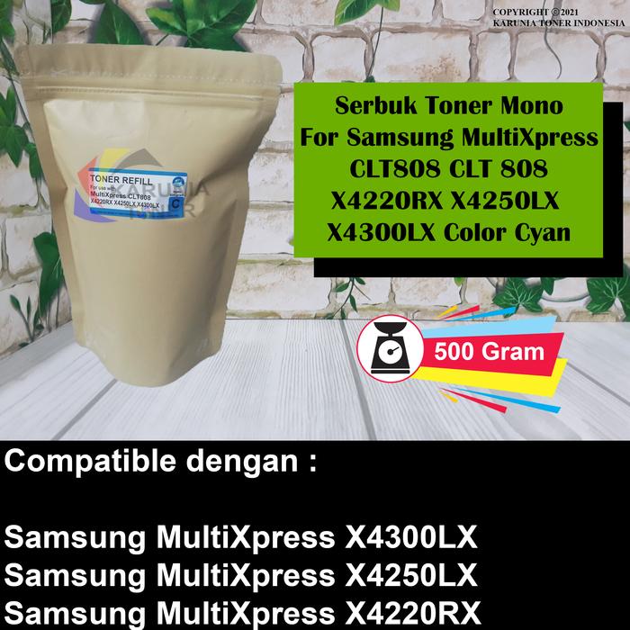 Gambar Serbuk Toner Samsung MultiXpress CLT808 CLT 808 X4220RX X4250LX X4300 - Biru dari KARUNIA TONER Kota Surabaya Tokopedia