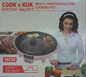 COOK n KUK Bbq Grill Electric Pan Elektrik Hemat Listrik Hotpot 2in1