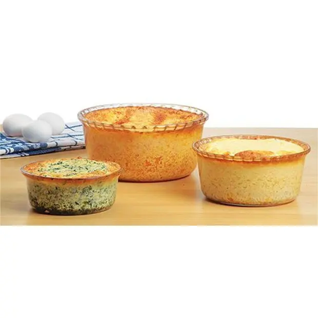 Loyang Kaca Oven 1,4L MARINEX Souffle Dish /Glass Bowl Souffle Dish/ 1