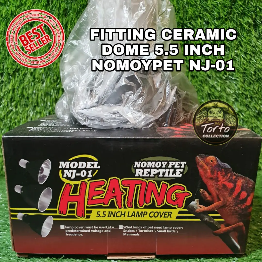 Nomoy pet Fitting dome lampu size M utk REPTILE & KURA dgn COVER DAN PENJEPIT