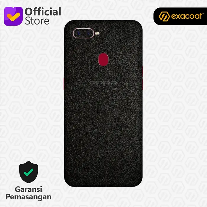 Gambar [EXACOAT] Oppo F9 3M Skin / Garskin - Leather Black - Model Cut Only dari Exacoat Kota Bekasi 4 Tokopedia