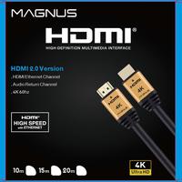 Gambar MAGNUS HDMI High Flexible Cable 4K Pelindung Aluminium Foil dan Multi Shield 1-30 Meter - 1.5 Meter dari Mitra Visual Store Kota Surabaya 1 Tokopedia