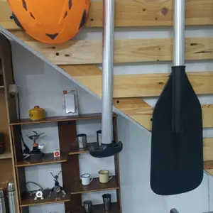 Wijayaoutdoor Dayung Perahu Karet Rafting Outdoor 145cm Hitam Bahan Plastik Ori Pipa Aluminium Olahraga Air Paddle Dayung Rafting