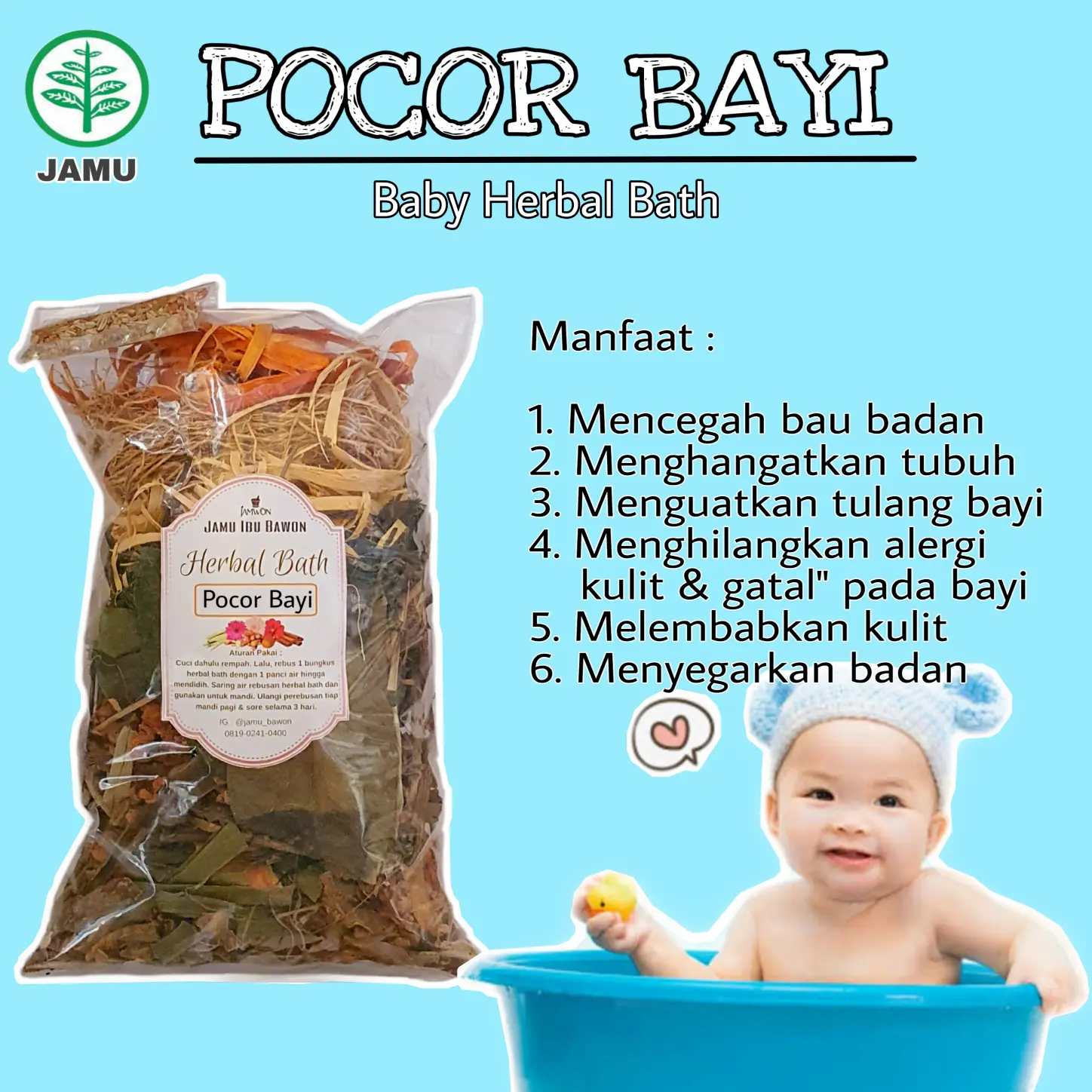 Pocor bayi | Rempah mandi anak Terlengkap !