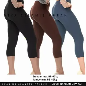 Legging Pendek 7/8 Wanita/ Spandex Tebal Adem Nyaman/ legging Murah