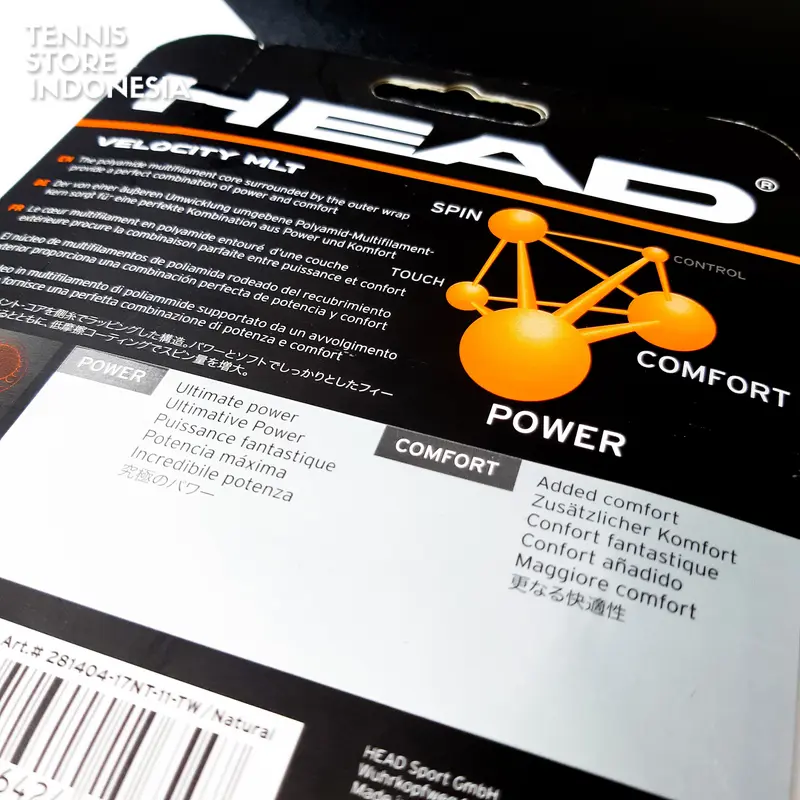 Senar Tenis HEAD VELOCITY MLT 17 / 1.25 Tennis String Original 5