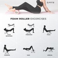 Gambar SFIDN FITS Foam Roller Yoga Massage | Foam Roller Yoga Pilates Gym - Merah, 33cm dari Sfidn Jakarta Selatan 5 Tokopedia