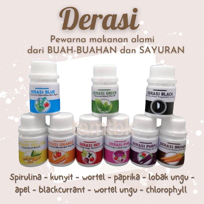 Gambar DERASI - pewarna makanan natural alami 30gr dari tamtbk Kota Administrasi Jakarta Utara Tokopedia