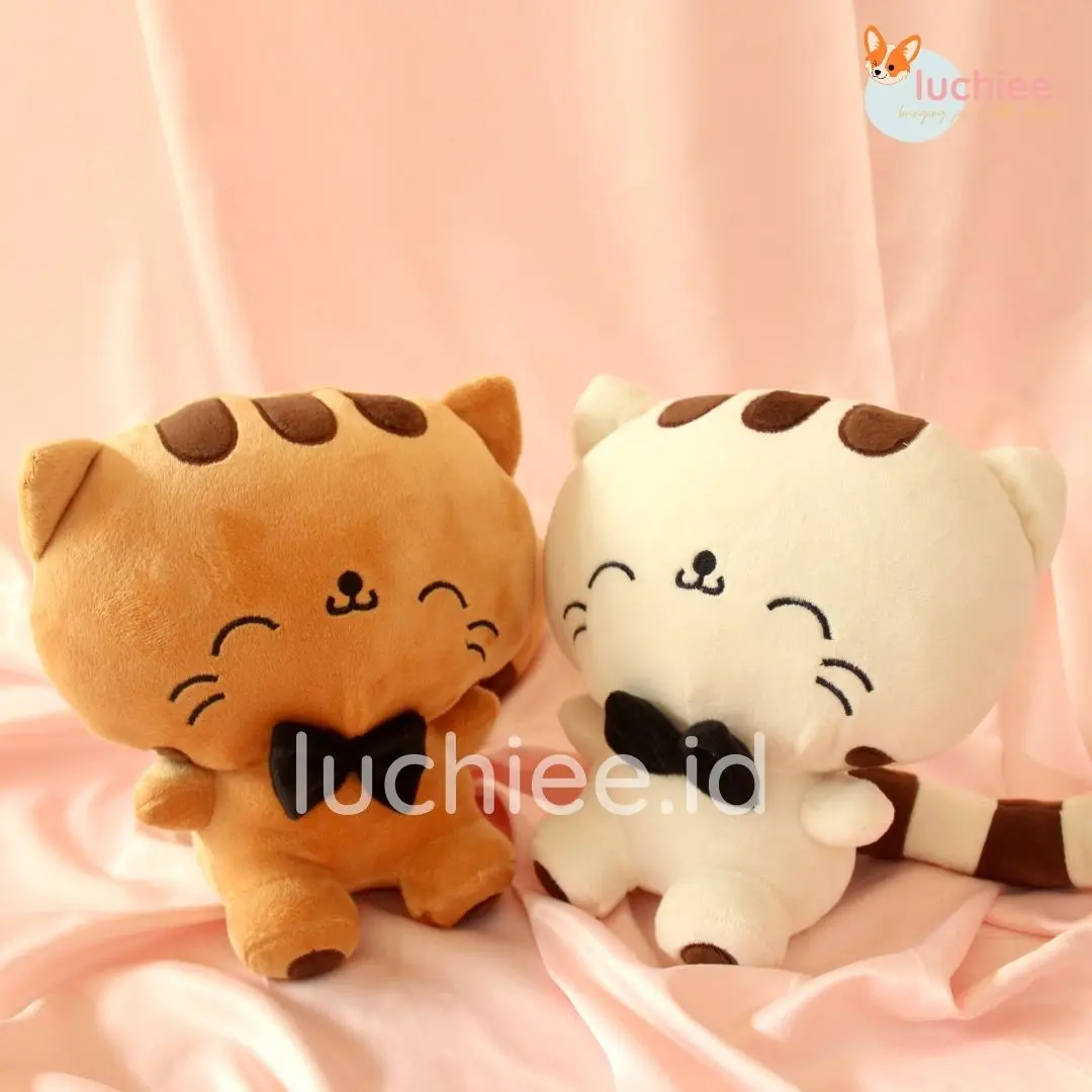 Boneka Plushies Kucing Cat Tersenyum Smiling Lucu S M Murah