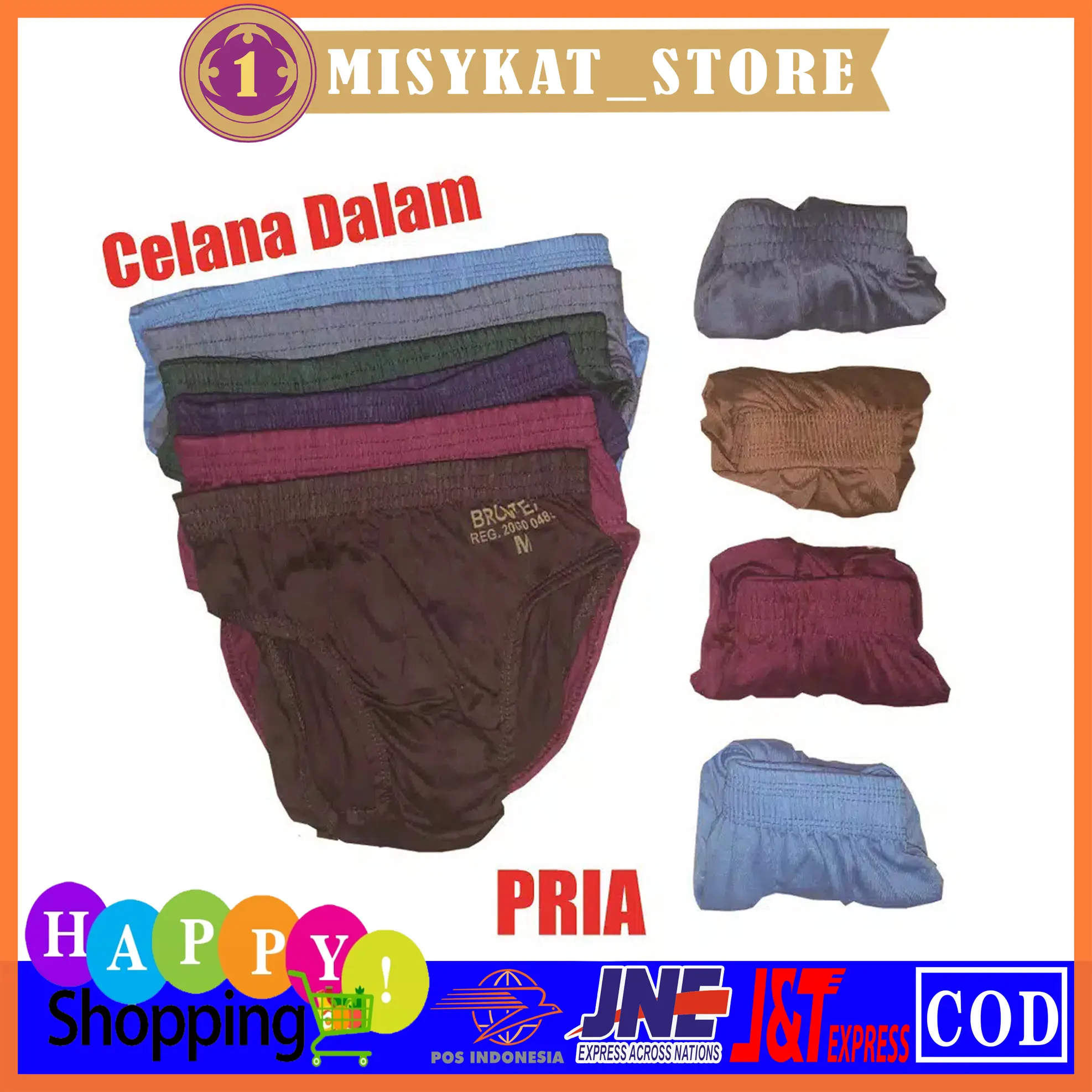 CELANA DALAM PRIA LEMBARAN CD LAKI LAKI COWOK BRONTEX POLOS
