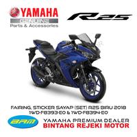 Gambar FAIRING, STICKER SAYAP (SET) R25 BIRU 2018 1WD-F8393-E0 & 1WD-F8394-E0 dari Yamaha Bintang Rejeki Motor Kab. Bandung 3 Tokopedia
