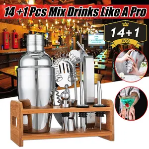15pcs Set Cocktail Shaker Set Bar Drink Matini Mixer Maker