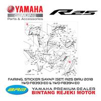 Gambar FAIRING, STICKER SAYAP (SET) R25 BIRU 2018 1WD-F8393-E0 & 1WD-F8394-E0 dari Yamaha Bintang Rejeki Motor Kab. Bandung 4 Tokopedia