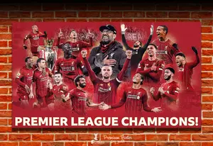 Poster Sepak Bola - Liverpool: 2019-20 - Premiere League Champions